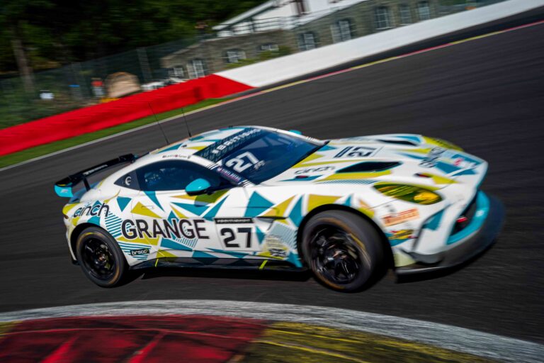 Spa Francorchamps, Belgium, 20th June, 2026, Car #27 Daniel Lavery & Darren Turner for Grange Racing with FSR in a Aston Martin Vantage AMR GT4 Evo at the British GT Spa, Christopher Neve