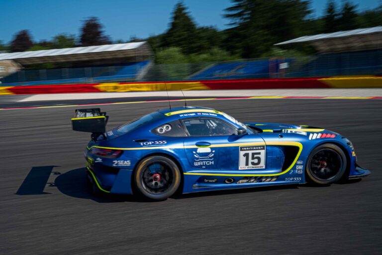Spa Francorchamps, Belgium, 20th June, 2026, Car #15 Ian Loggie & Aaron Walker for 2 Seas Motorsport in a Mercedes-AMG GT3 Evo at the British GT Spa, Christopher Neve
