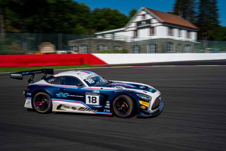 Spa Francorchamps, Belgium, 20th June, 2026, Car #18 Kevin Tse & Ben Green for 2 Seas Motorsport in a Mercedes-AMG GT3 Evo at the British GT Spa, Christopher Neve