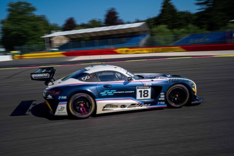 Spa Francorchamps, Belgium, 20th June, 2026, Car #18 Kevin Tse & Ben Green for 2 Seas Motorsport in a Mercedes-AMG GT3 Evo at the British GT Spa, Christopher Neve