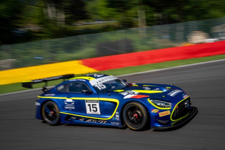 Spa Francorchamps, Belgium, 20th June, 2026, Car #15 Ian Loggie & Aaron Walker for 2 Seas Motorsport in a Mercedes-AMG GT3 Evo at the British GT Spa, Christopher Neve