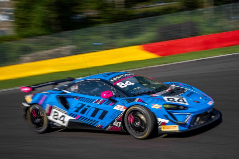 Spa Francorchamps, Belgium, 20th June, 2026, Car #84 Revie Lake & Blake Angliss for Mahiki Racing in a McLaren Artura GT4 at the British GT Spa, Christopher Neve