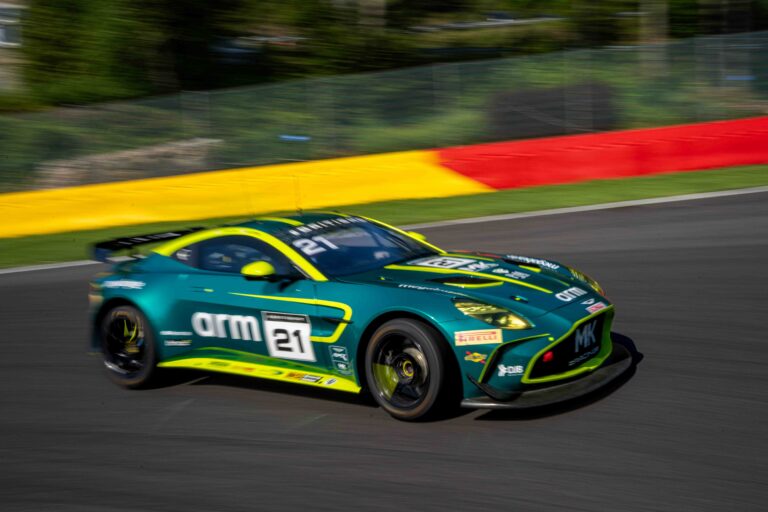 Spa Francorchamps, Belgium, 21st June, 2026, Car #40 James Townsend & Joe Wheeler for Townsend Racing powered by Fox Motorsport in a Aston Martin Vantage AMR GT4 Evo at the British GT Spa, Christopher Neve