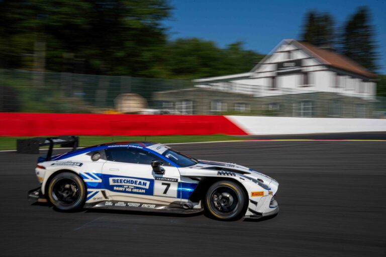 Spa Francorchamps, Belgium, 20th June, 2026, Car #7 Andrew Howard & Ross Gunn for Beechdean Motorsport Ltd in a Aston Martin Vantage AMR GT3 Evo at the British GT Spa, Christopher Neve