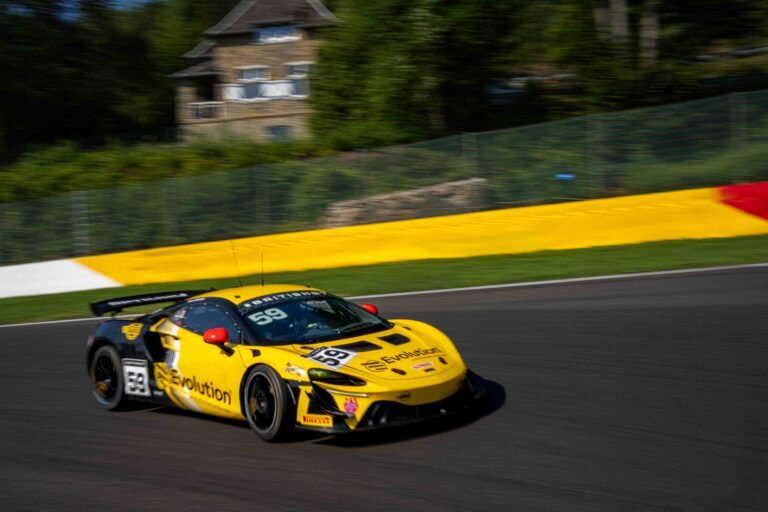 Spa Francorchamps, Belgium, 20th June, 2026, Car #59 Mikey Porter & Josh Stanton for Optimum Motorsport in a McLaren Artura GT4 at the British GT Spa, Christopher Neve