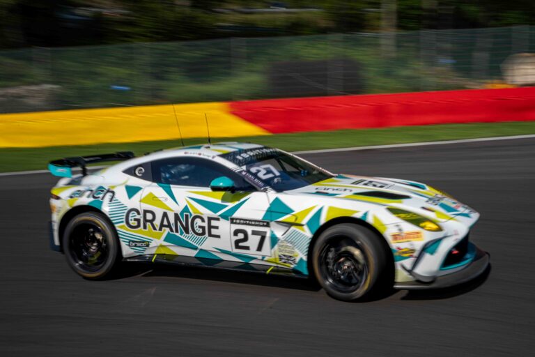 Spa Francorchamps, Belgium, 20th June, 2026, Car #97 John Hartshorne & Ronan Pearson for Stratton Motorsport in a Aston Martin Vantage AMR GT4 Evo at the British GT Spa, Christopher Neve