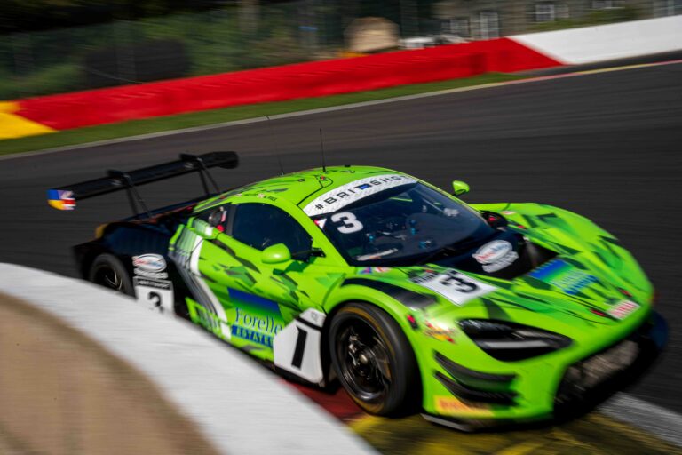 Spa Francorchamps, Belgium, 21st June, 2026, Car #3 Mike Price & Callum Macleod for Optimum Motorsport in a McLaren 720S GT3 Evo at the British GT Spa, Christopher Neve