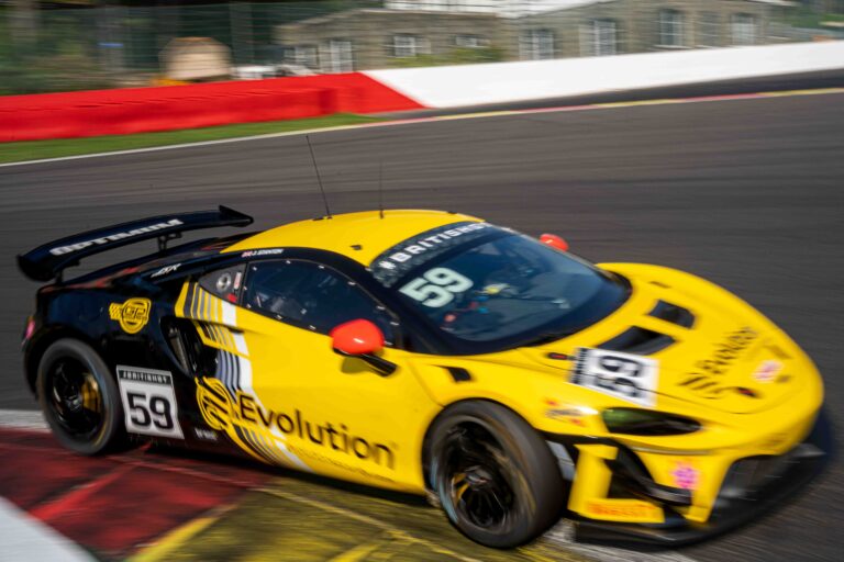 Spa Francorchamps, Belgium, 20th June, 2026, Car #59 Mikey Porter & Josh Stanton for Optimum Motorsport in a McLaren Artura GT4 at the British GT Spa, Christopher Neve