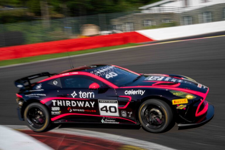 Spa Francorchamps, Belgium, 20th June, 2026, Car #40 James Townsend & Joe Wheeler for Townsend Racing powered by Fox Motorsport in a Aston Martin Vantage AMR GT4 Evo at the British GT Spa, Christopher Neve