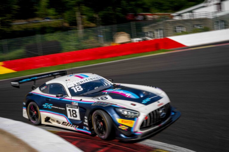 Spa Francorchamps, Belgium, 20th June, 2026, Car #18 Kevin Tse & Ben Green for 2 Seas Motorsport in a Mercedes-AMG GT3 Evo at the British GT Spa, Christopher Neve