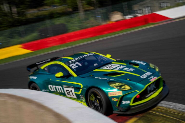 Spa Francorchamps, Belgium, 21st June, 2026, Car #40 James Townsend & Joe Wheeler for Townsend Racing powered by Fox Motorsport in a Aston Martin Vantage AMR GT4 Evo at the British GT Spa, Christopher Neve