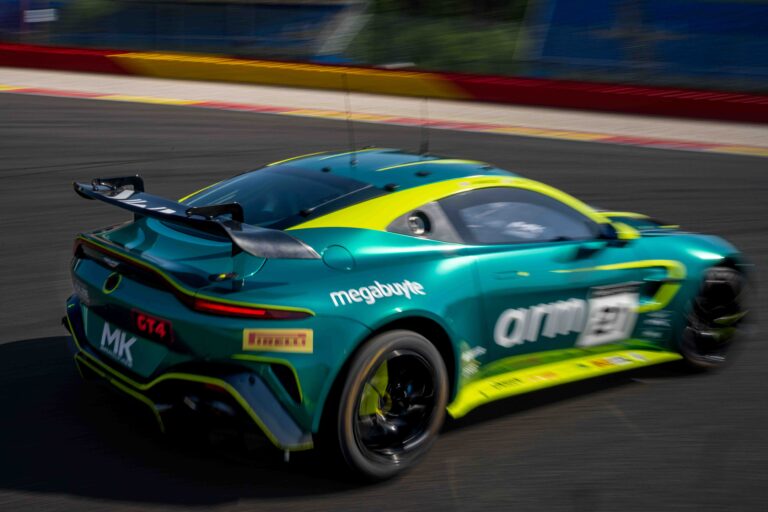 Spa Francorchamps, Belgium, 21st June, 2026, Car #40 James Townsend & Joe Wheeler for Townsend Racing powered by Fox Motorsport in a Aston Martin Vantage AMR GT4 Evo at the British GT Spa, Christopher Neve