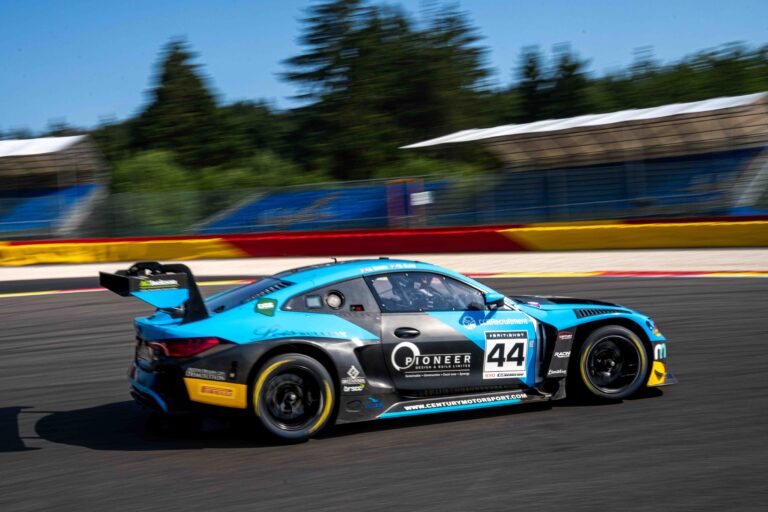 Spa Francorchamps, Belgium, 20th June, 2026, Car #44 Jonathon Beeson & Charles Clark for Century Motorsport in a BMW M4 GT3 Evo at the British GT Spa, Christopher Neve