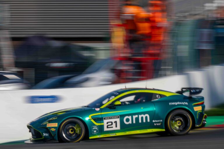 Spa Francorchamps, Belgium, 21st June, 2026, Car #40 James Townsend & Joe Wheeler for Townsend Racing powered by Fox Motorsport in a Aston Martin Vantage AMR GT4 Evo at the British GT Spa, Christopher Neve