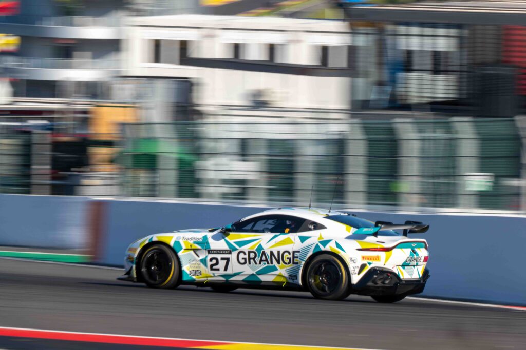 GT4 Winners, Car #27 Daniel Lavery & Darren Turner for Grange Racing in an Aston Martin Vantage AMR GT4 Evo at the British GT Spa