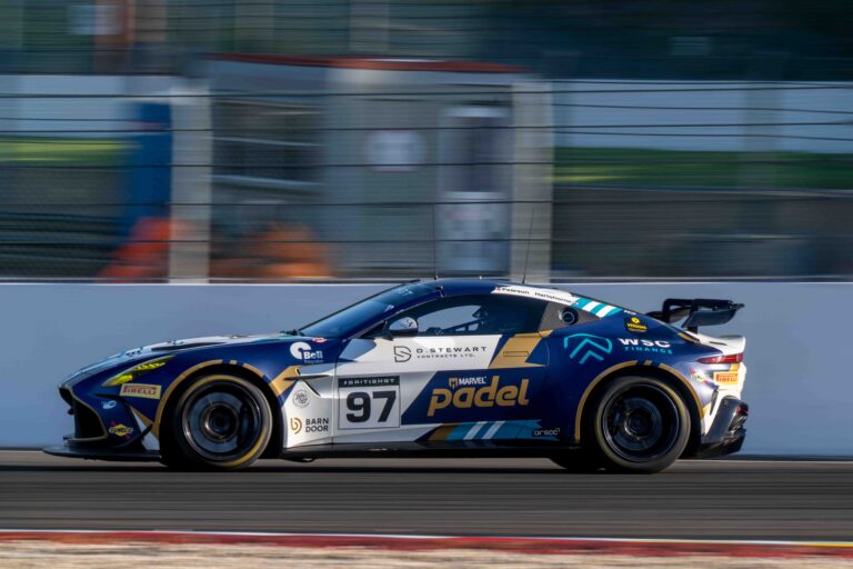 Spa Francorchamps, Belgium, 21st June, 2026, Car #97 John Hartshorne & Ronan Pearson for GBR Stratton Motorsport in an Aston Martin Vantage AMR GT4 Evo at the British GT Spa, Christopher Neve