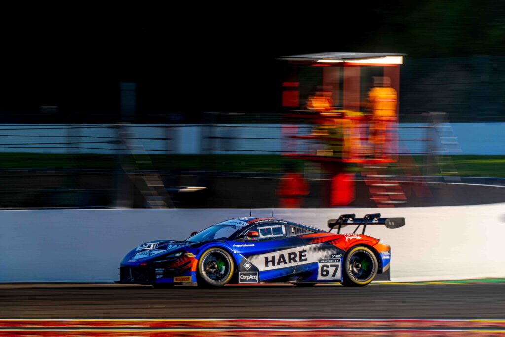 Car #67 Simon Orange & Marcus Clutton for Orange Racing by JMH in a McLaren 720S GT3 Evo at the British GT Spa