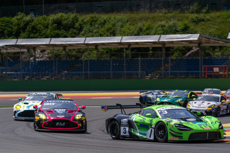 Spa Francorchamps, Belgium, 21st June, 2026, Car #3 Mike Price & Callum Macleod for Optimum Motorsport in a McLaren 720S GT3 Evo at the British GT Spa, Christopher Neve