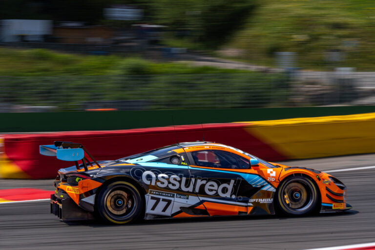 Spa Francorchamps, Belgium, 21st June, 2026, Car #77 Morgan Tillbrook & Ben Barnicoat for Optimum Motorsport in a McLaren 720S GT3 Evo at the British GT Spa, Christopher Neve
