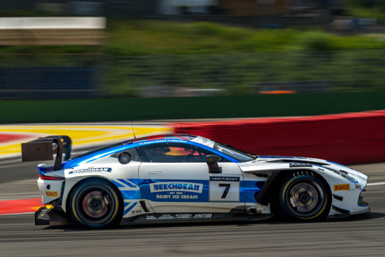 Spa Francorchamps, Belgium, 21st June, 2026, Car #7 Andrew Howard & Ross Gunn for Beechdean Motorsport Ltd in a Aston Martin Vantage AMR GT3 Evo at the British GT Spa, Christopher Neve