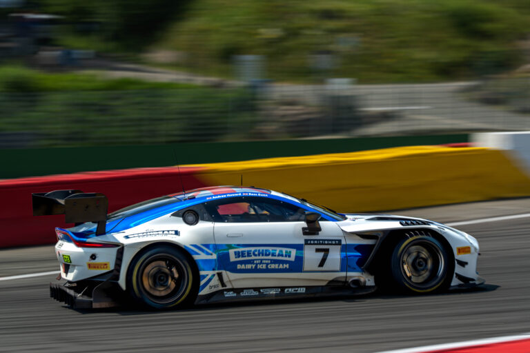 Spa Francorchamps, Belgium, 21st June, 2026, Car #7 Andrew Howard & Ross Gunn for Beechdean Motorsport Ltd in a Aston Martin Vantage AMR GT3 Evo at the British GT Spa, Christopher Neve