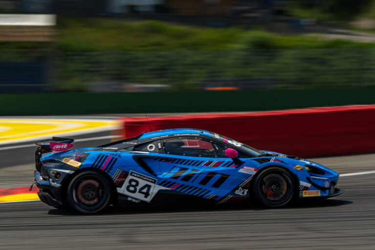 Spa Francorchamps, Belgium, 21st June, 2026, Car #84 Revie Lake & Blake Angliss for Paddock Motorsport in a McLaren Artura GT4 at the British GT Spa, Christopher Neve