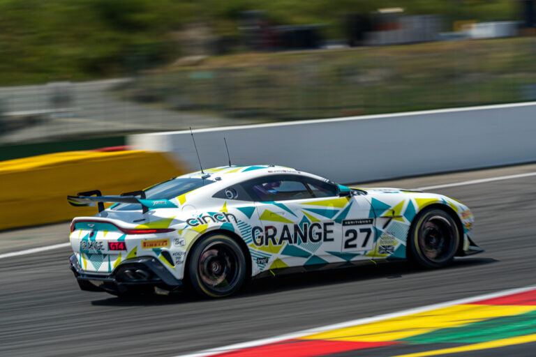 Spa Francorchamps, Belgium, 21st June, 2026, Car #27 Daniel Lavery & Darren Turner for Grange Racing with FSR in an Aston Martin Vantage AMR GT4 Evo at the British GT Spa, Christopher Neve