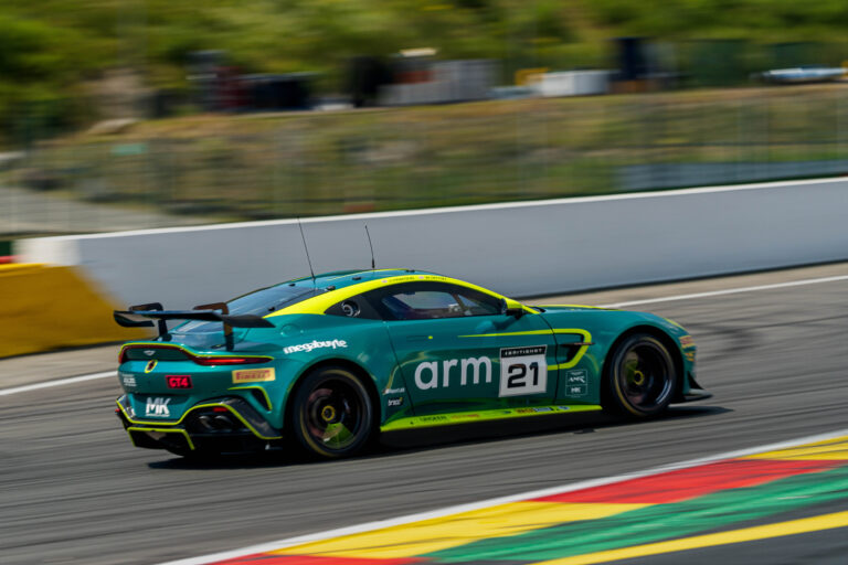 Spa Francorchamps, Belgium, 21st June, 2026, Car #40 James Townsend & Joe Wheeler for Townsend Racing powered by Fox Motorsport in a Aston Martin Vantage AMR GT4 Evo at the British GT Spa, Christopher Neve