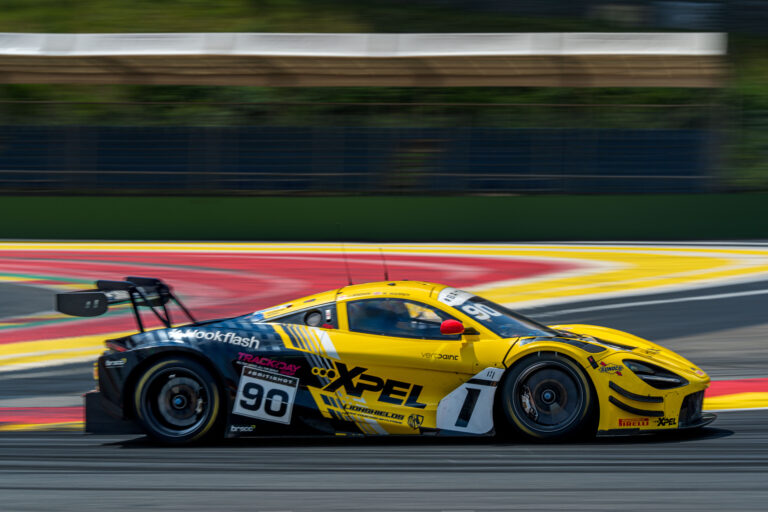 Spa Francorchamps, Belgium, 21st June, 2026, Car #90 Marc Warren & Jack Brown for Optimum Motorsport in a McLaren 720S GT3 Evo at the British GT Spa, Christopher Neve