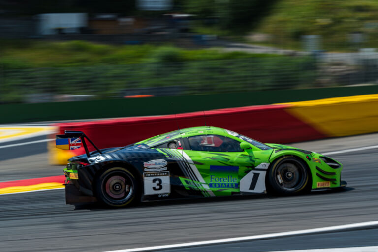 Spa Francorchamps, Belgium, 21st June, 2026, Car #3 Mike Price & Callum Macleod for Optimum Motorsport in a McLaren 720S GT3 Evo at the British GT Spa, Christopher Neve