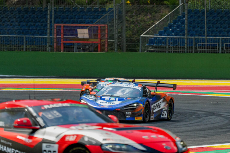 Spa Francorchamps, Belgium, 21st June, 2026, Car #67 Simon Orange & Marcus Clutton for Orange Racing by JMH in a McLaren 720S GT3 Evo at the British GT Spa, Christopher Neve