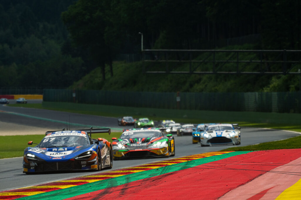 Car #67 Simon Orange & Marcus Clutton for Orange Racing by JMH in a McLaren 720S GT3 Evo at the British GT Spa