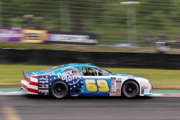 Car #69 Sebastiaan Bleekemolen & Melvin De Groot for Team Bleekemolen in a Toyota Camry at the EuroNascar Grand Prix at Brands Hatch