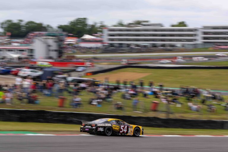 Brands Hatch, UK, 7th June, 2026, Car #54 Giovanni Cartechini & Claudio Cappelli for CAAL Racing in a Ford Mustang at the EuroNascar Grand Prix at Brands Hatch, Christopher Neve / Alamy Live News