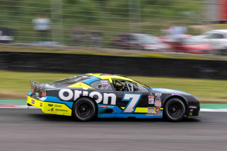 Brands Hatch, UK, 7th June, 2026, Car #7 Martin Doubek & Martin Doubek for Hendriks Motorsports in a Ford Mustang at the EuroNascar Grand Prix at Brands Hatch, Christopher Neve / Alamy Live News