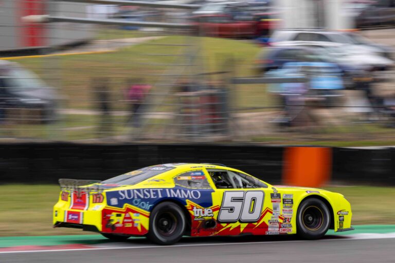 Brands Hatch, UK, 7th June, 2026, Car #50 Jordan O'Brien & Gil Linster for Hendriks Motorsports in a Ford Mustang at the EuroNascar Grand Prix at Brands Hatch, Christopher Neve / Alamy Live News
