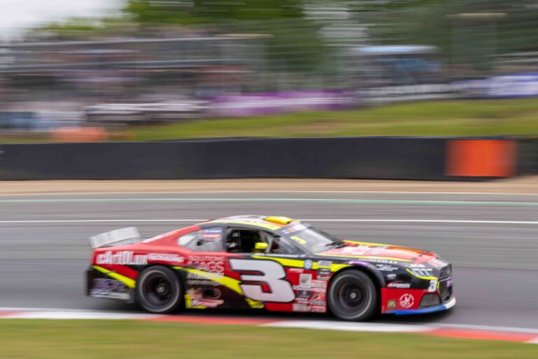 Brands Hatch, UK, 7th June, 2026, Car #3 Paul Jouffreau & Florian Richard for RDV Compétition in a Ford Mustang at the EuroNascar Grand Prix at Brands Hatch, Christopher Neve / Alamy Live News