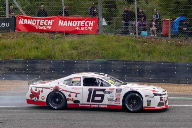 Brands Hatch, UK, 7th June, 2026, Car #16 Andre Lortie & Andre Lortie for Hunter Aviation Racing in a Chevrolet Camaro at the EuroNascar Grand Prix at Brands Hatch, Christopher Neve / Alamy Live News