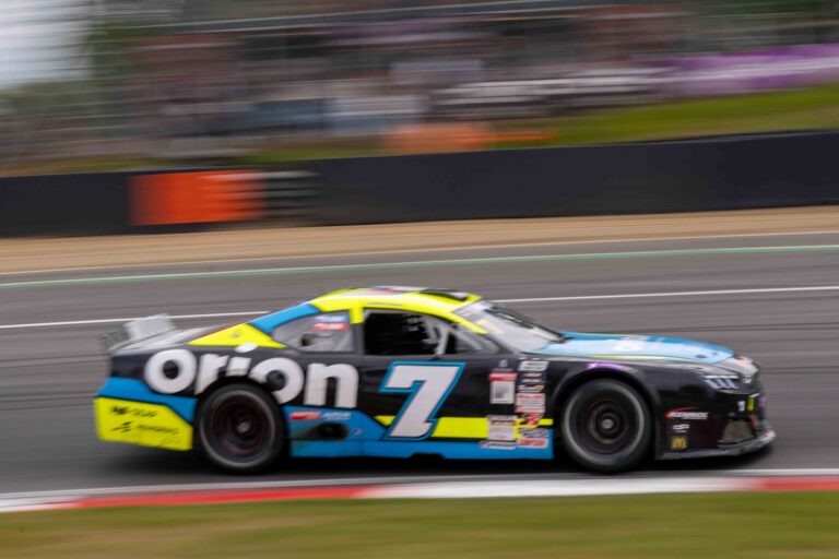 Brands Hatch, UK, 7th June, 2026, Car #7 Martin Doubek & Martin Doubek for Hendriks Motorsports in a Ford Mustang at the EuroNascar Grand Prix at Brands Hatch, Christopher Neve / Alamy Live News
