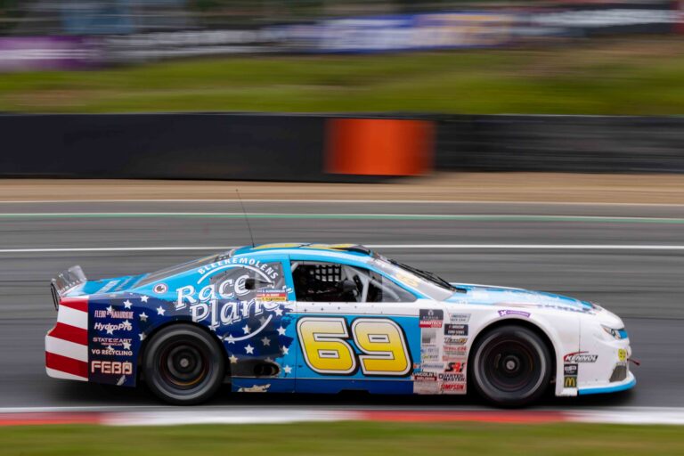 Car #69 Sebastiaan Bleekemolen & Melvin De Groot for Team Bleekemolen in a Toyota Camry at the EuroNascar Grand Prix at Brands Hatch