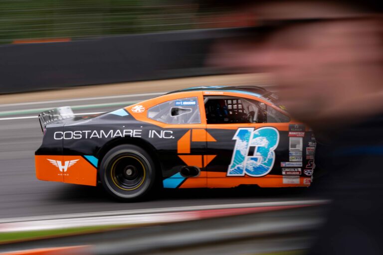 Brands Hatch, UK, 7th June, 2026, Car #13 Thomas Krasonis & — for PK Carsport in a Chevrolet Camaro at the EuroNascar Grand Prix at Brands Hatch, Christopher Neve / Alamy Live News