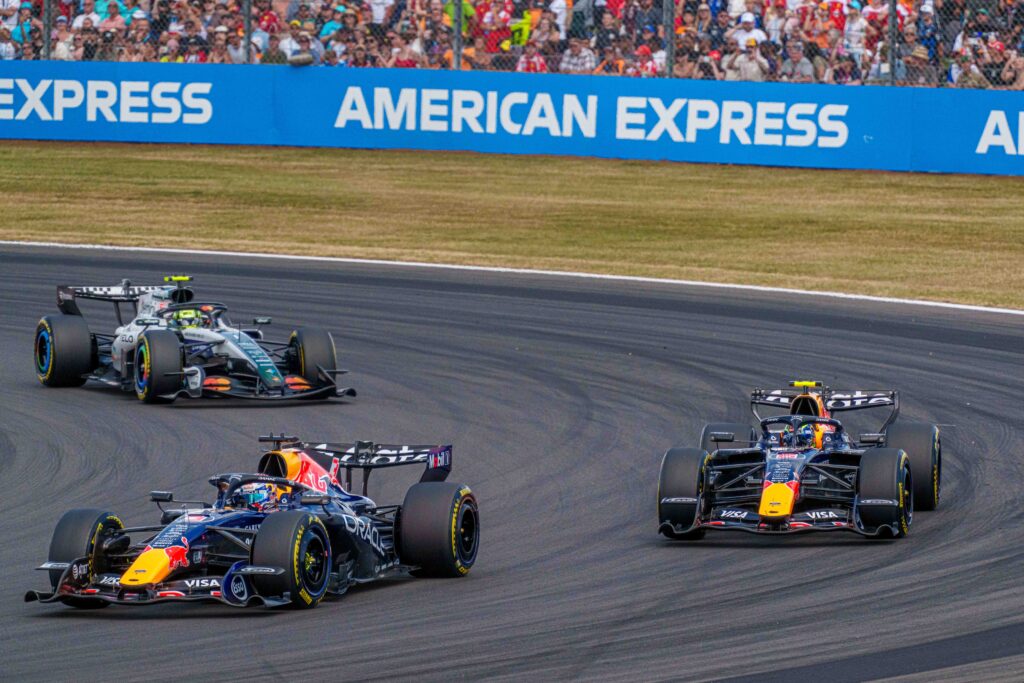 Car #3 Max Verstappen & Car #6 Isack Hadjar for Red Bull Racing at the British Formula 1 Grand Prix