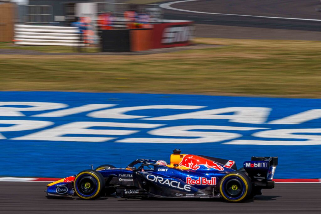 Car #3 Max Verstappen for Red Bull Racing at the British Formula 1 Grand Prix