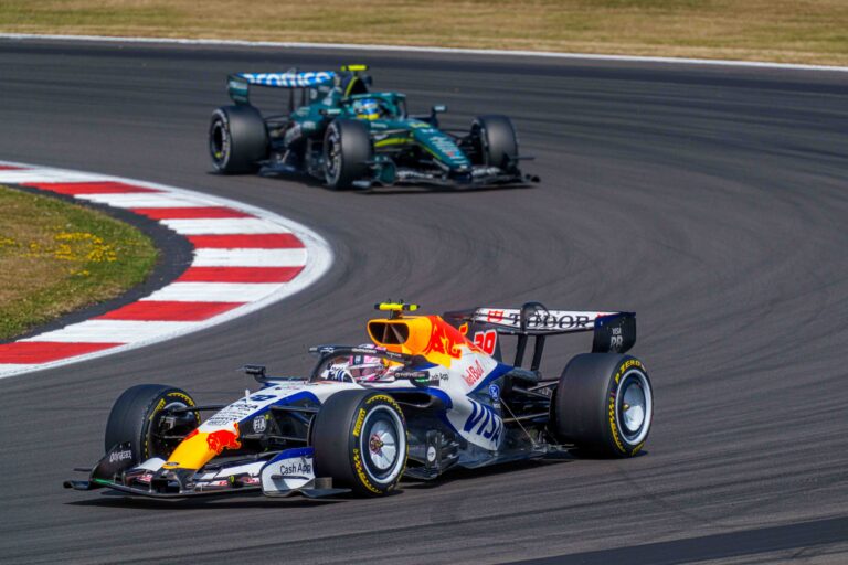 Car #30 Liam Lawson for Racing Bulls during the Feature Race at the British Formula 1 Grand Prix