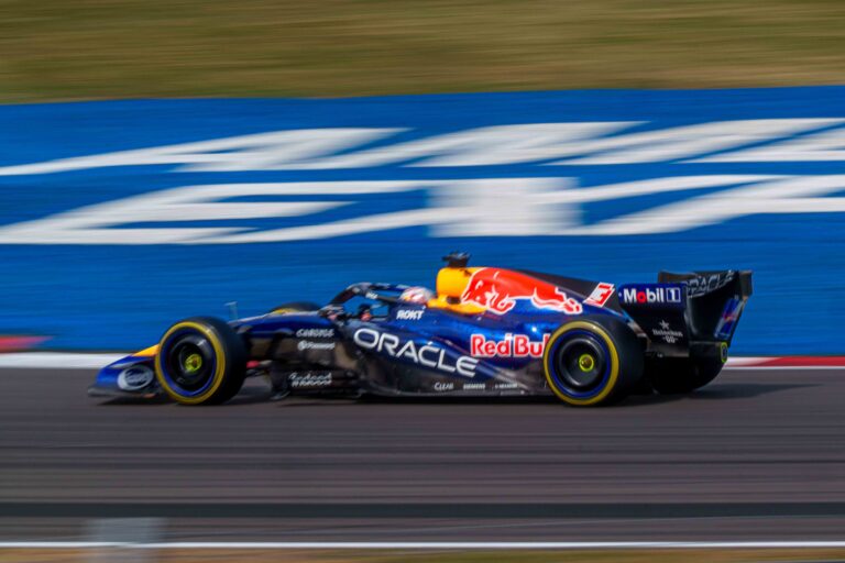 Car #3 Max Verstappen for Red Bull Racing during the Feature Race at the British Formula 1 Grand Prix