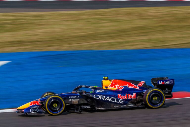 Car #6 Isack Hadjar for Red Bull Racing during the Feature Race at the British Formula 1 Grand Prix