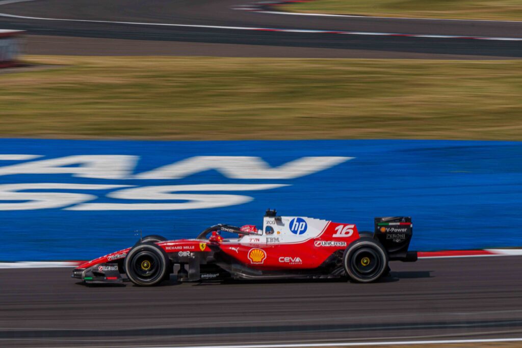 Car #16 Charles Leclerc Winning for Ferrari.  Shot During the Feature Race at the British Formula 1 Grand Prix
