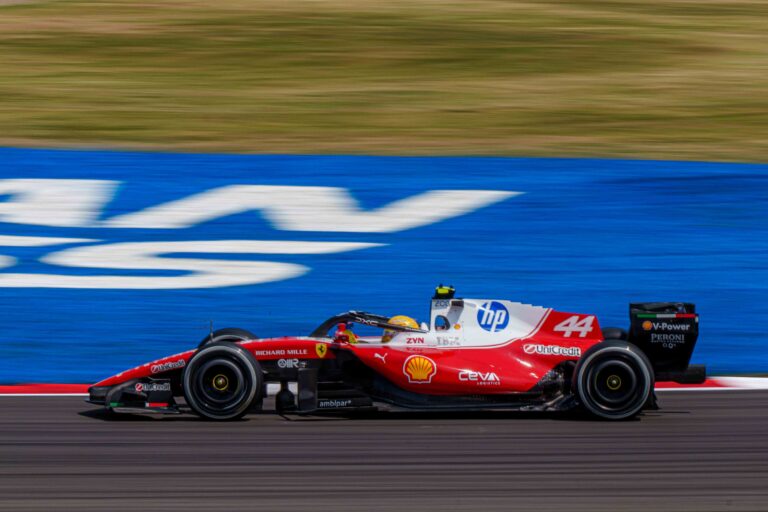 Car #44 Lewis Hamilton for Ferrari during Sprint Qualifying at the British Formula 1 Grand Prix