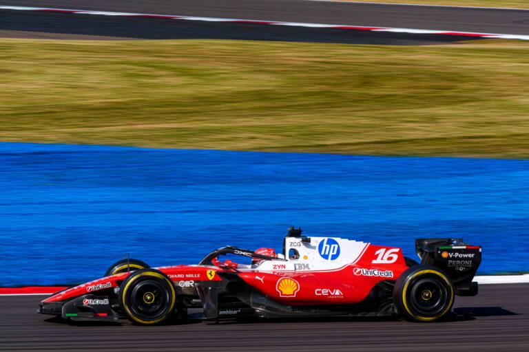 Car #16 Charles Leclerc for Ferrari during Sprint Qualifying at the British Formula 1 Grand Prix