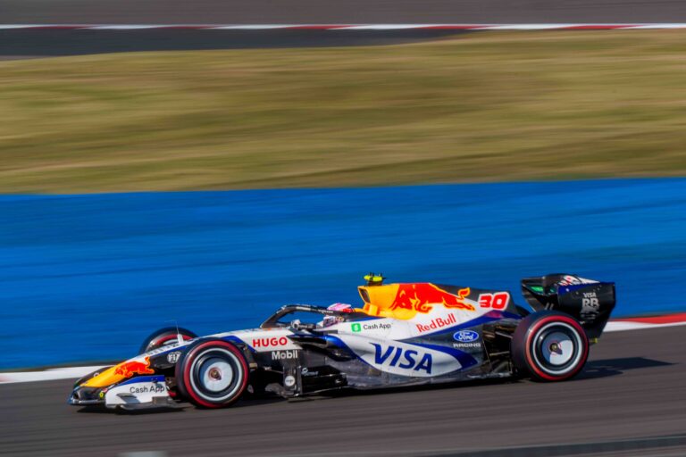 Car #30 Liam Lawson for Racing Bulls during Sprint Qualifying at the British Formula 1 Grand Prix